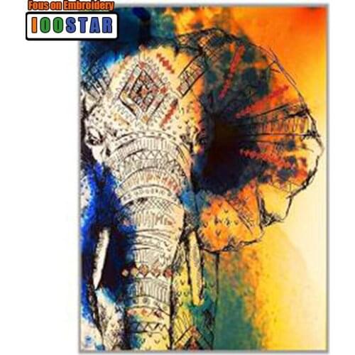 Diamond Embroidery Painting 3D Full Drill Diamond Mosaic Cross Stitch "Elephant Pattern" Full Pasted Painting DIY Crafts Decor