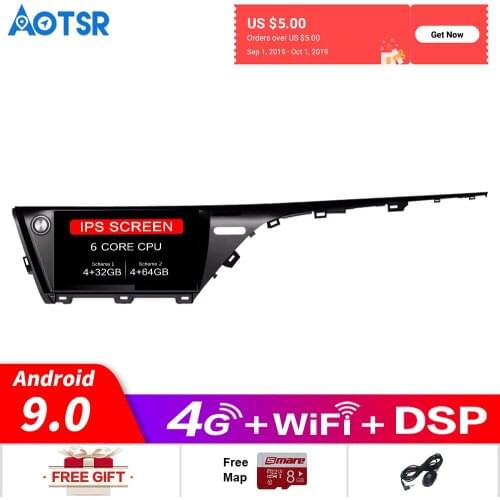 Android 9.0DSP Car GPS Navigation radio player For Toyota Camry Aurion 2018 Low Multimedia Radio Audio Player Headunit No DVD