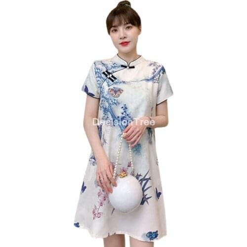 2021 chinese dress satin vintage women oriental robe cheongsam modern qipao female china elegant dress elegant party dress qipao