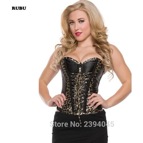 Corset Free Shipping leopard printing corsets Sexy Feral Charm Leopard Deluxe shapers Animal Costume with