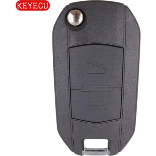 Keyecu 10PCS/LOT Folding Key Shell Case Keyless FOB 2 Button for Opel Corsa Agila Meriva Combo