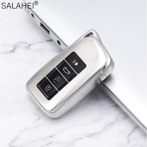 Soft TPU 4 Button Auto Remote Key Case Chain For Lexus NX 200 NX300H RX 350 450H ES 350 ES 300h Car Key Full Cover Fob Holder
