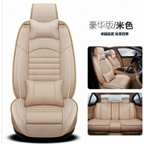 Car Seat Cover Flax universal seat cushion Car Styling For Mitsubishi Pajero Sport OUTLANDER EX Lancer Galant EVO FORTIS styling