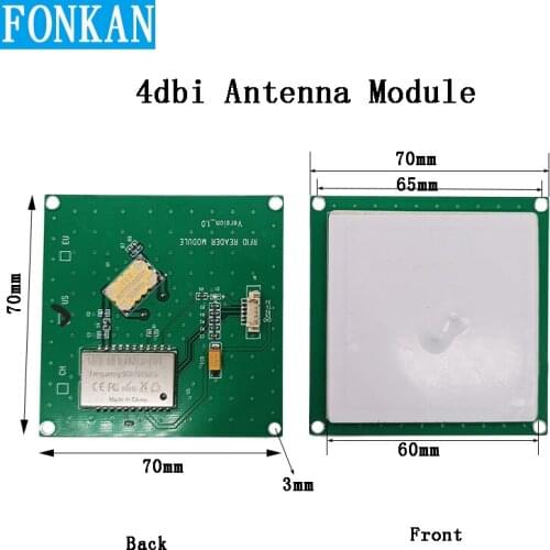 FM-507 Size 70*70mm Integrated 4dBi Ceramic Antenna Detector Range Up to 3 Meters 915Mhz RFID UHF Reader Module Whit Android SDK