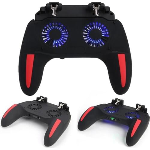 H10 Gaming Grip Game Controller Joystick Gamepad Dual Cooling Fan Cooler for PUBG