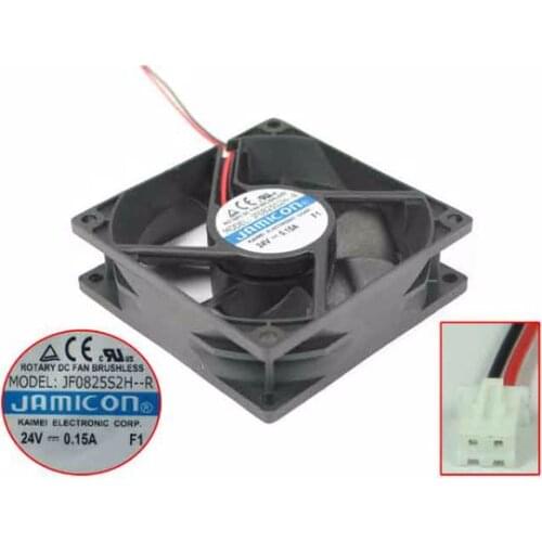 Jamicon JF0825S2H-R DC 24V 0.15A 80x80x25mm 2-wire Server Cooling Fan