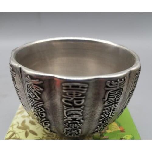 China White copper Fu lu shou cup crafts statue