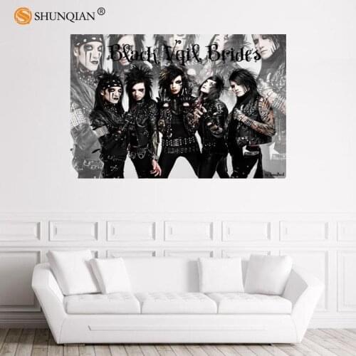 Nice Black Veil Brides Poster Custom Satin Poster Print Cloth Fabric Wall Poster Print Silk Fabric Print Poster
