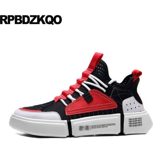Trainers 48 13 Skate Designer Sneakers High Top Summer Breathable Mesh Shoes Men 14 Patchwork Platform Creepers Big Size Hip Hop