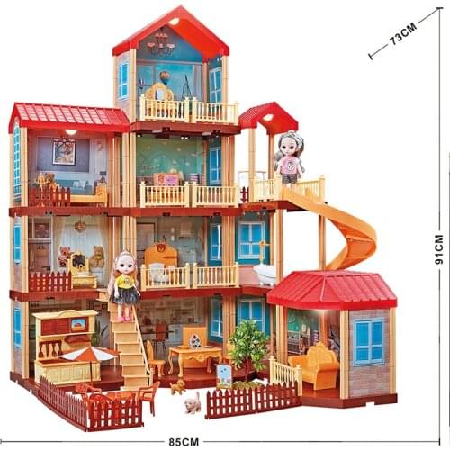 Princess Doll House Girl House House Toy Simulation Princess Castle Set House Model Birthday Gift