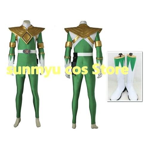Kyoryu Sentai Zyuranger Burai Bura Green Cosplay Costume,Custom Size Halloween