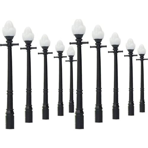 LCX02 10pcs Model Railway Lamppost lamps Street Lights HO OO TT Scale NEW