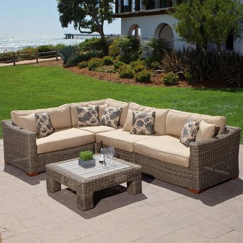 Sigma all weather rattan furniture aluminum sofa sets sectional sleeper couch