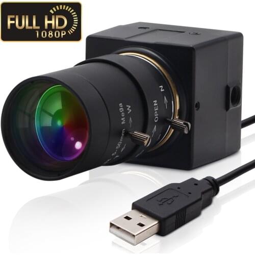 2021 Top ELP 1080P Sony IMX322 H.264 Low light 0.01Lux Industrial Machine Vision Mini USB Webcam Camera for PC Computer Laptop