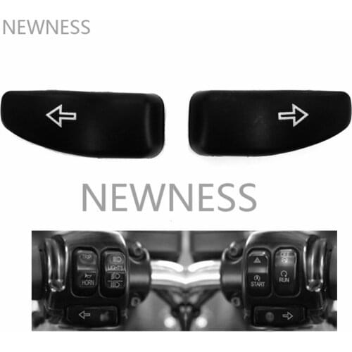 Motorcycle Black Turn Signal Extension Caps Switch Button Extended Cover For Harley Touring Road King Street Electra Glide 16-19