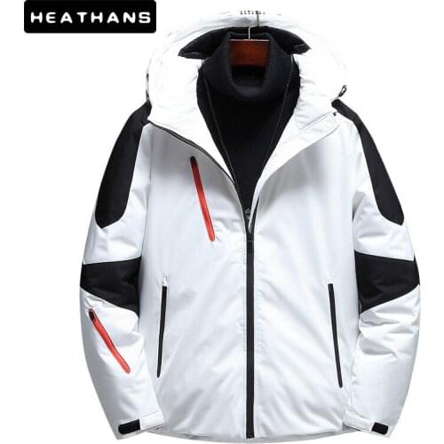 -20 Degree Snow Overcoat Mens Windbreaker Thick Keep Warm 90% White Duck Down Jacket Male Winter Hooded Down Jacket Men Clothes