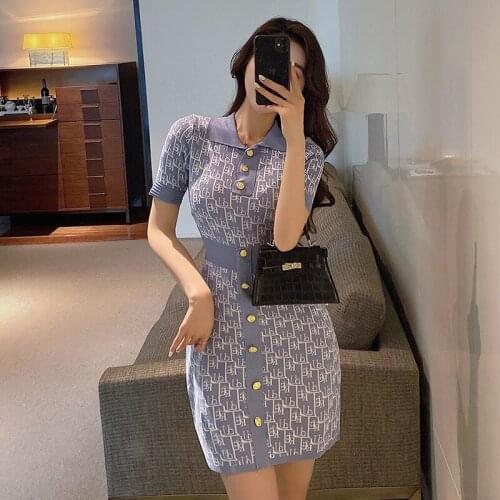 2021 Summer New Large Size Womens Clothing Casual Fashion Slimming Letters Printed Dress