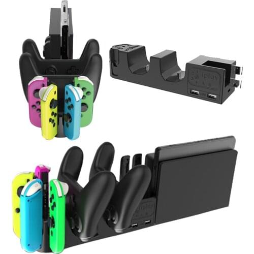 New Portable Multifunctional 6 in 1 Controller Charging Dock Gaming Console Power Adapter Station Game Charger for Switch JoyCon