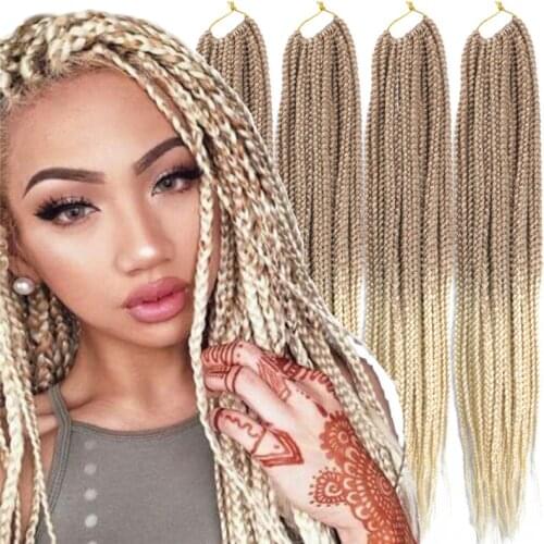 14/18/24/30)Inch 6Packs/Lot 20Strands/Pack Diameter 1Cm 3X Box Braid Crochet Hair Synthetic Braid Hair Extension Free Shipping