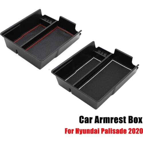 Car Arm Rest Armrest Storage Box For Hyundai Palisade 2020 Center Console Container Organizer Case Tray Auto Multipurpose Box