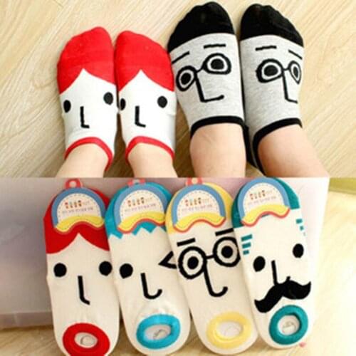 RUNNING CHICK Creative Cotton Emoticons ankle socks