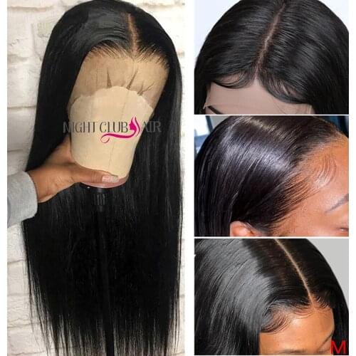 Night Club Straight Lace Front Wig 100% Human Hair Wigs 4x4 Clocusre Wig Pre Plucked Hairline For Women