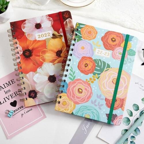 Portable Notebook Planner 2022 2023 Agenda Notepad Daily Weekly Monthly Journal Organizer Notebooks Plan Book School Office