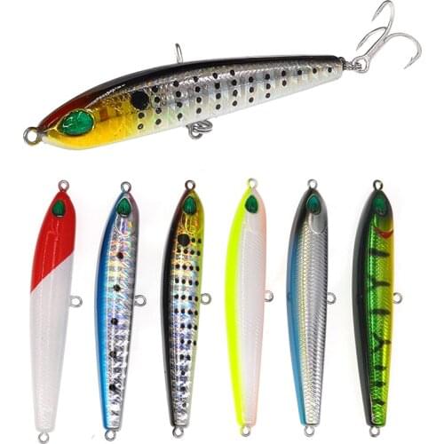 1PCS 7cm 9g Pencil Fishing Lure 8# Top water Dogs Hard Lures Baits Wobbler Artificial Hard Bait Fishing Tackle Pesca
