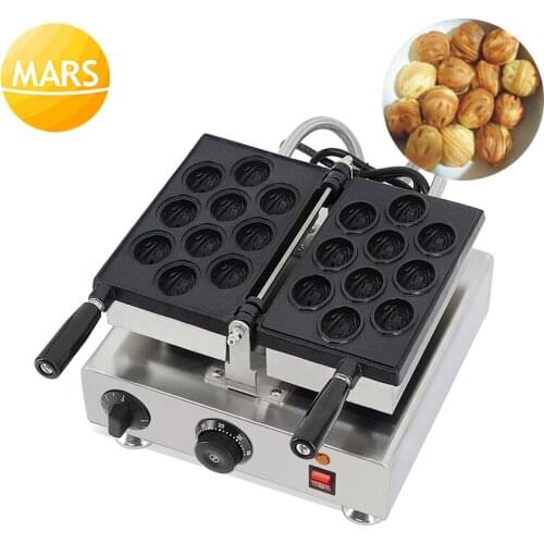 Industrial Waffle Maker Walnut Cake Machine 220V 110V Walnut Shapes Wafle Iron Sandwich Maker Breakfast Machine