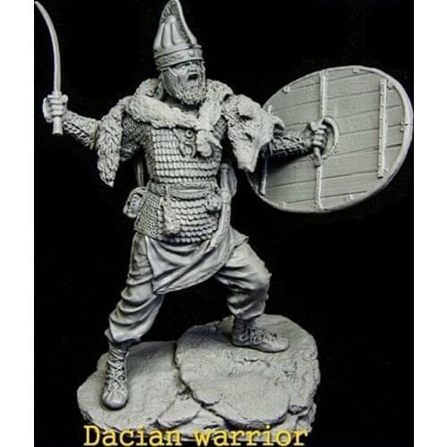 Unassambled 1/24 75mm ancient warrior stand with BASE Resin figure miniature model kits Unpainted