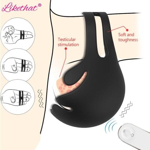 Vibrating Penis Massager Dildo Sex Toys for Men 9 Modes Chastity Wireless Remote Control Testicle Vibrator Mens Masturbator