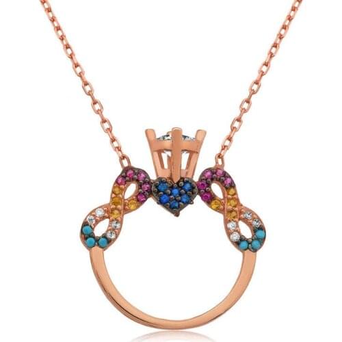 Tevuli 925 Sterling Silver Solitaire Infinite Love Women Necklace