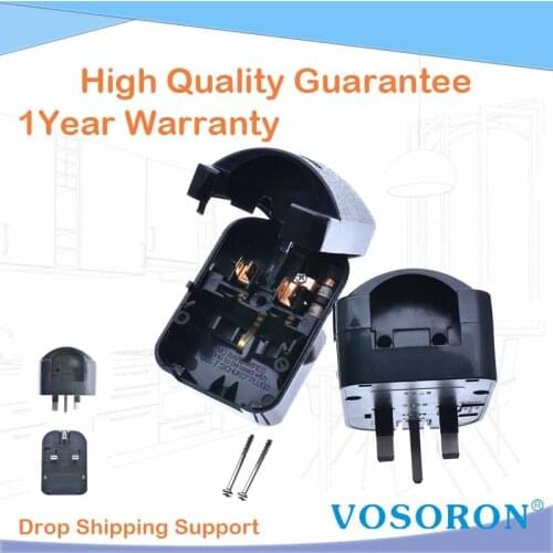 Universal Euro 250v 16A grounded 13a fused eu to uk wire plug connector power cord converter BS adaptor