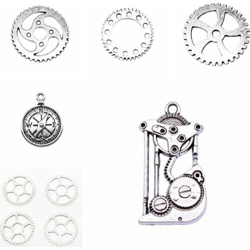 Wecharms bulk charms for jewelry making kit pendant diy jewelry accessories Steampunk Gear Charms