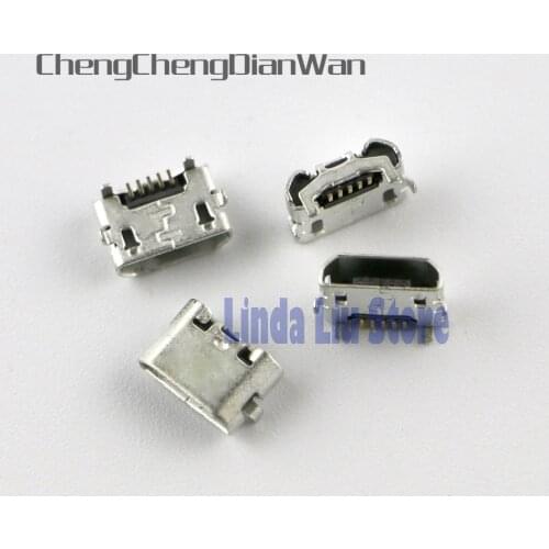 ChengChengDianWan 300pcs Power Joystick Connector Power Charger Socket Mini Usb Data Charger Port For PS4 Wireless Controller