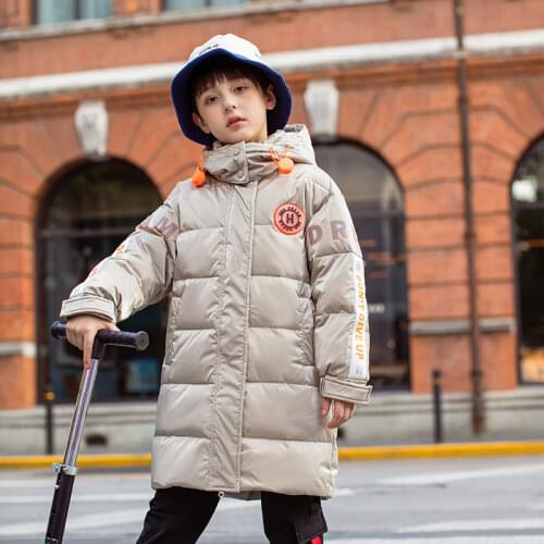 -30 Degree Winter Jacket Children Snowsuit Kids Fashion Coat Boy Parkas Thicken No Wash Snow Wear Teenage Clothing 5-12Yrs
