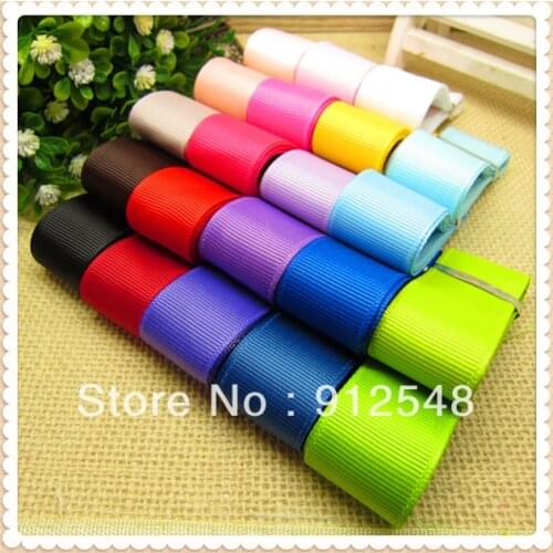 1"(25mm) Solid Color Grosgrain Ribbon Packing 21yard mix color bow celebration decoration DIY Materials Tape,DXCS44