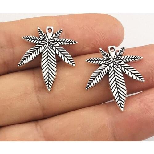 10pcs 25*23mm Antique Silver Color Maple Leaf Pendant Pendant Maple Leaf Maple Leaf Charm Jewelry Making DIY Jewelry Findings