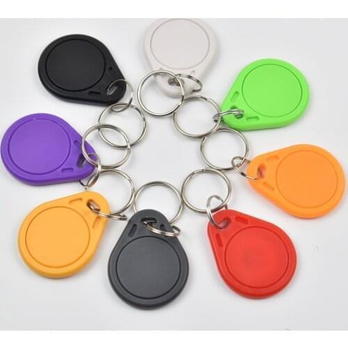 100pcs) T5577 Rewritable Programmable RFID 125 KHz Keychain Keyfobs Key Finder For Copy EM4100 Cards