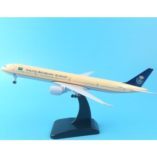 20cm Metal Plane Model Saudi Arabian Airlines Boeing 777 Airplane Model w Stand Aircraft pulley landing gear Collect gifts TOYS