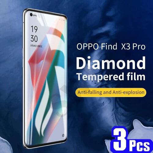 3/5Pcs for OPPO Reno 5 4 pro plus 5G Find X X2 X3 3 UV tempered glass UV Glass phone screen protector protective film smartphone