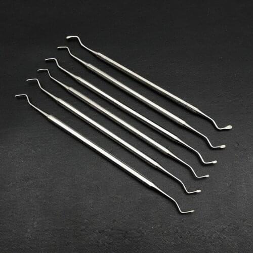 6pcs/set Dental Excavator Set of 6 Restorative Spoon Dental Instrument Tooth Whitening Pick Whientener Bleah Remove Stain