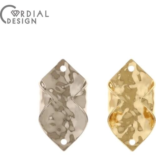 Cordial Design 100Pcs 13*25MM Jewelry Accessories/Rhombus Shapes/DIY Charms/Connectors/Hand Made/Jewelry Findings & Components