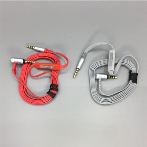 Male to male 3.5mm jack audio cable with mic and volume change function Flast AUX cable for headphones Headphone Cords
