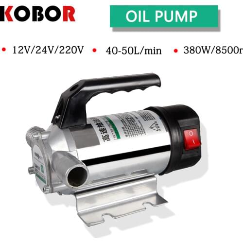 50l/min 12v/24v/220v Small Auto Refueling Pump 12 V Electric Automatic Fuel Transfer Pump For Pumping Oil/diesel/kerosene/water