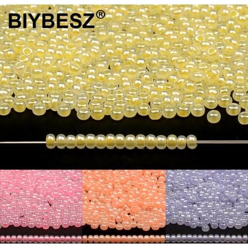 2mm Cream Colors Glass Beads Uniform Size Beads for Necklace Bracelet Jewelry Making Loose Beads DIY Bags Clothes Accessories