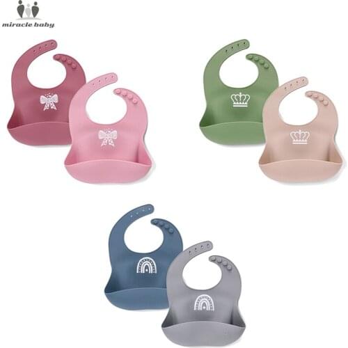 Waterproof Baby Bibs Tableware Food Grade Silicone Babador Burp Cloths Saliva Towel Dripping Bibs Toddler Infant Aprons Scarf