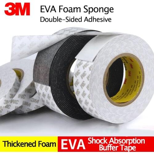 3M Foam Double Sided Adhesive Tape High Viscosity EVA Sponge Anti Collision Sealing Tape (10, 15, 20, 25, 30, 40, 50mm * 5M)