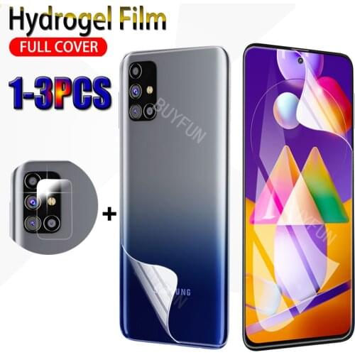 1-3Pcs Hydrogel Film For Samsung M31S Screen Protector Camera Protective Glass For Samsung Galaxy M31S M51 M31 M21 Film