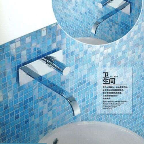 Blue glass mosaic tiles glass swimming pool tile mosaic
